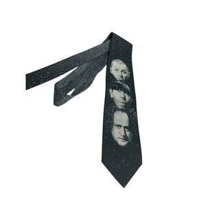 Ralph Marlin 3 Stooges 57 in Necktie Neck Tie Larry Moe Curly 135150 Black White